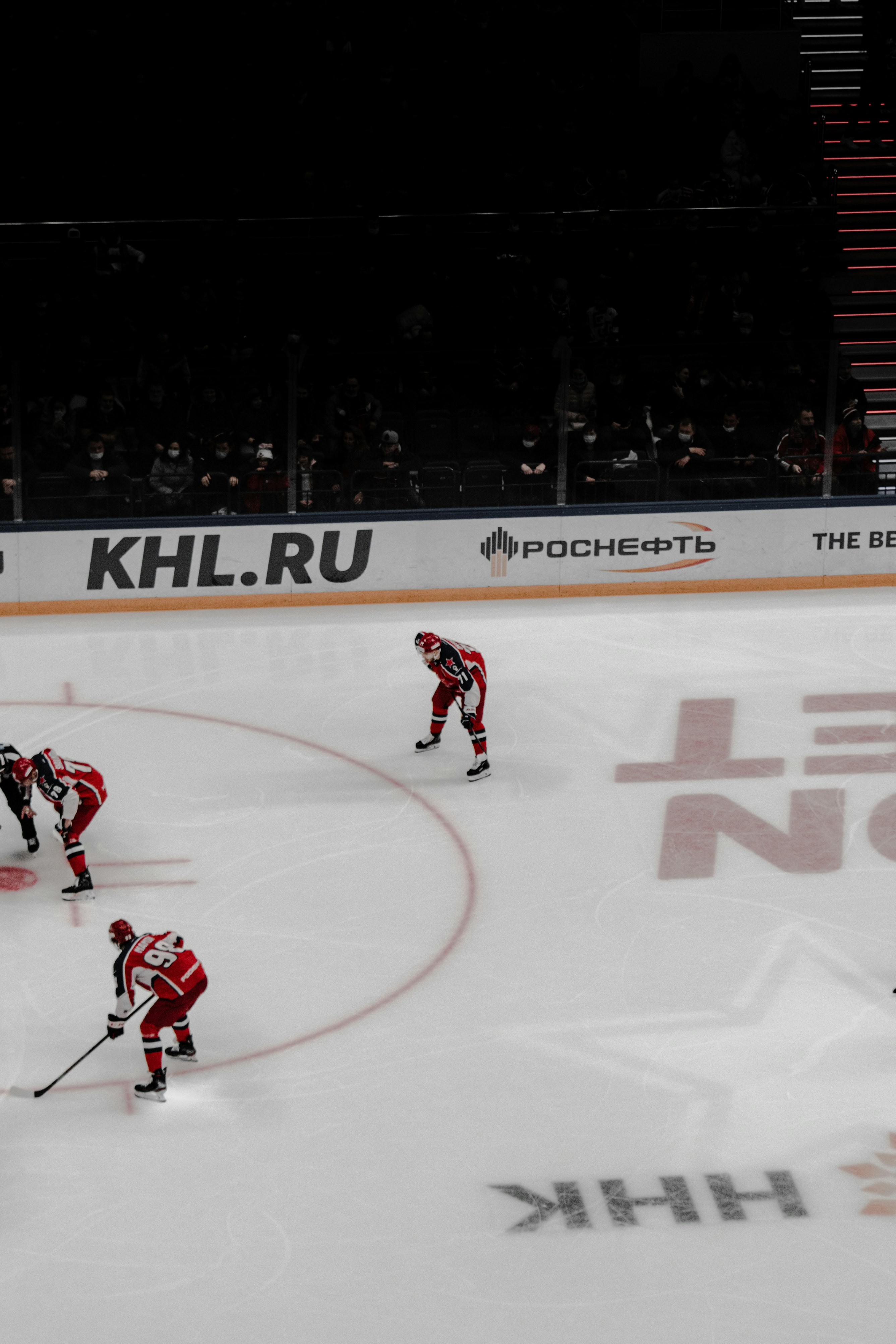 ice hockey players on ice hockey stadium